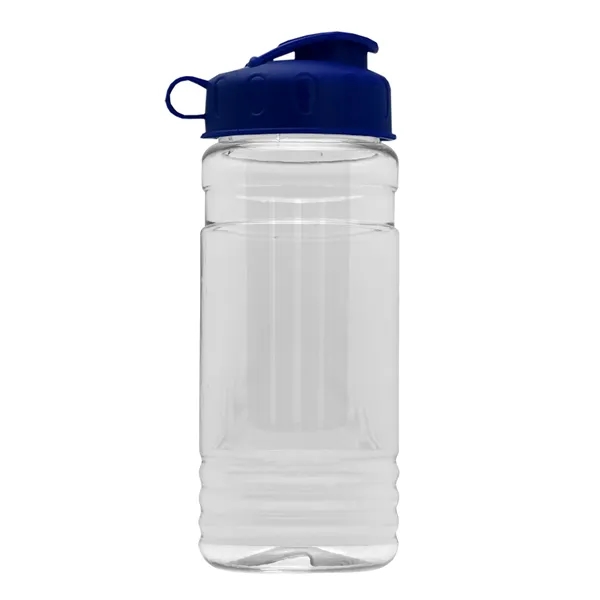 Transparent sports bottle, 20 oz. Straight-wall design with Flip Top Lid... from ASI 40480 Koozie Group