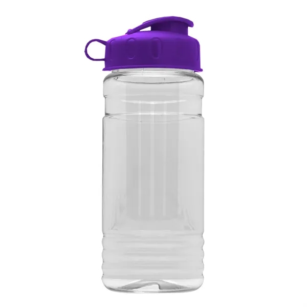 Transparent sports bottle, 20 oz. Straight-wall design with Flip Top Lid... from ASI 40480 Koozie Group