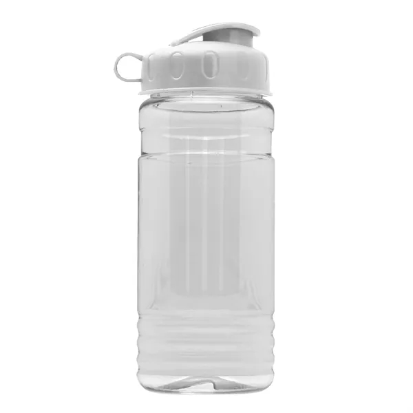 Transparent sports bottle, 20 oz. Straight-wall design with Flip Top Lid... from ASI 40480 Koozie Group