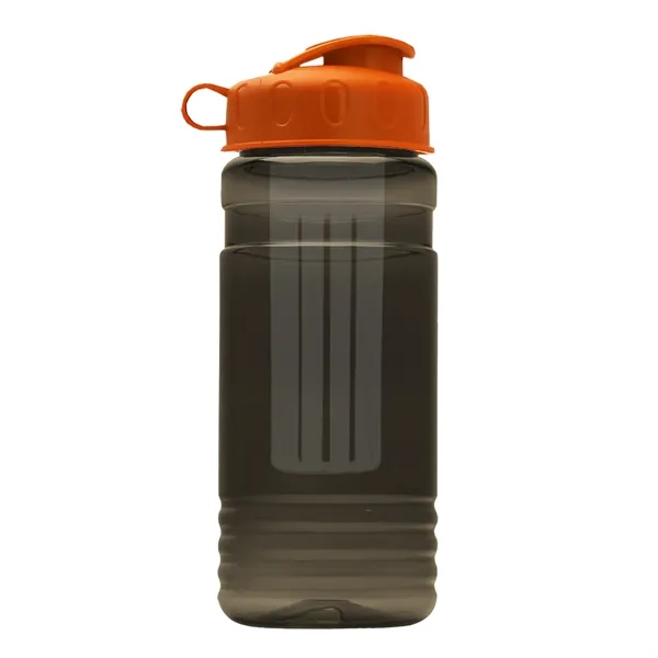 Transparent sports bottle, 20 oz. Straight-wall design with Flip Top Lid... from ASI 40480 Koozie Group