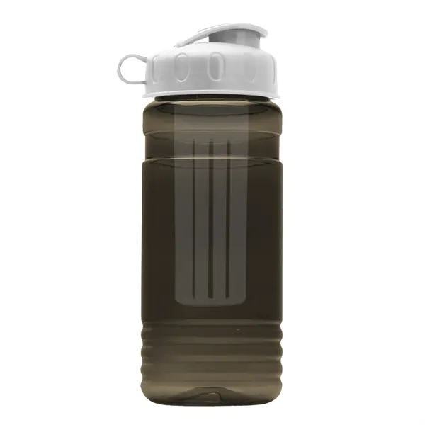 Transparent sports bottle, 20 oz. Straight-wall design with Flip Top Lid... from ASI 40480 Koozie Group