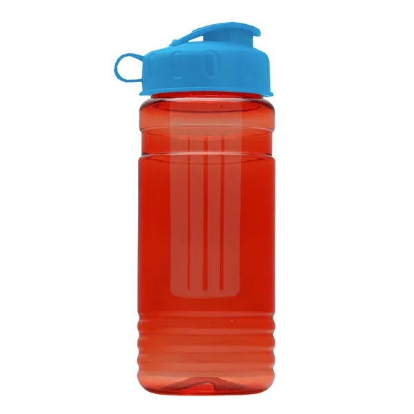 Transparent sports bottle, 20 oz. Straight-wall design with Flip Top Lid... from ASI 40480 Koozie Group