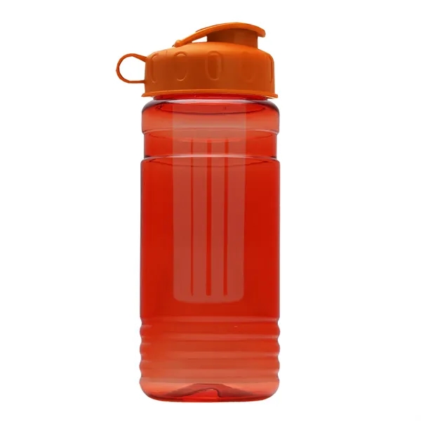 Transparent sports bottle, 20 oz. Straight-wall design with Flip Top Lid... from ASI 40480 Koozie Group