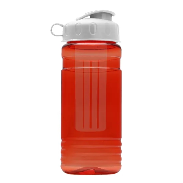 Transparent sports bottle, 20 oz. Straight-wall design with Flip Top Lid... from ASI 40480 Koozie Group