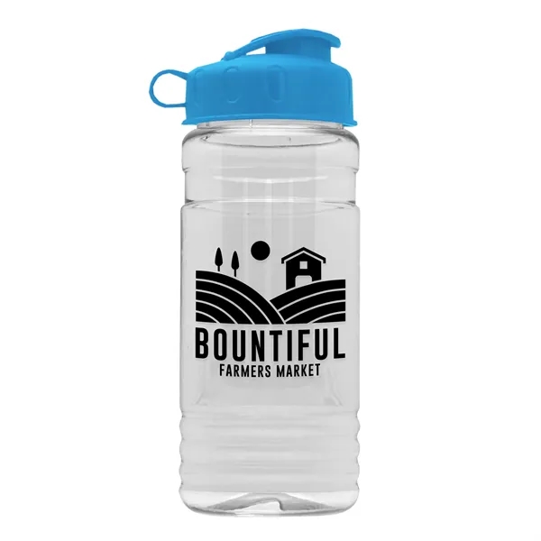 Transparent sports bottle, 20 oz. Straight-wall design with Flip Top Lid... from ASI 40480 Koozie Group