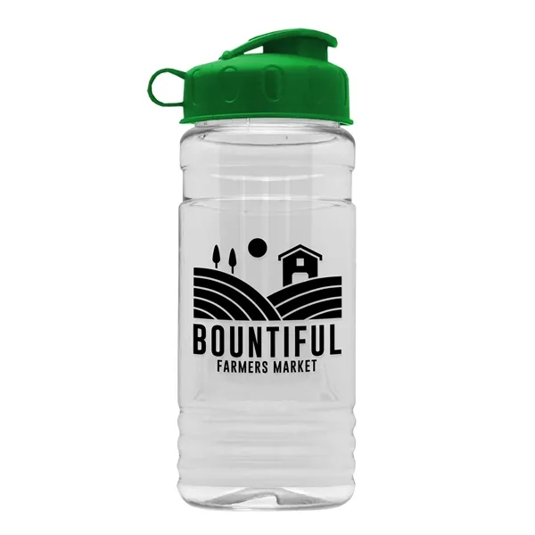 Transparent sports bottle, 20 oz. Straight-wall design with Flip Top Lid... from ASI 40480 Koozie Group