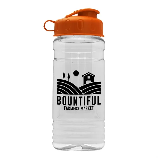 Transparent sports bottle, 20 oz. Straight-wall design with Flip Top Lid... from ASI 40480 Koozie Group