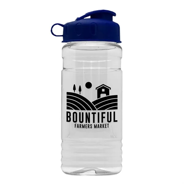 Transparent sports bottle, 20 oz. Straight-wall design with Flip Top Lid... from ASI 40480 Koozie Group