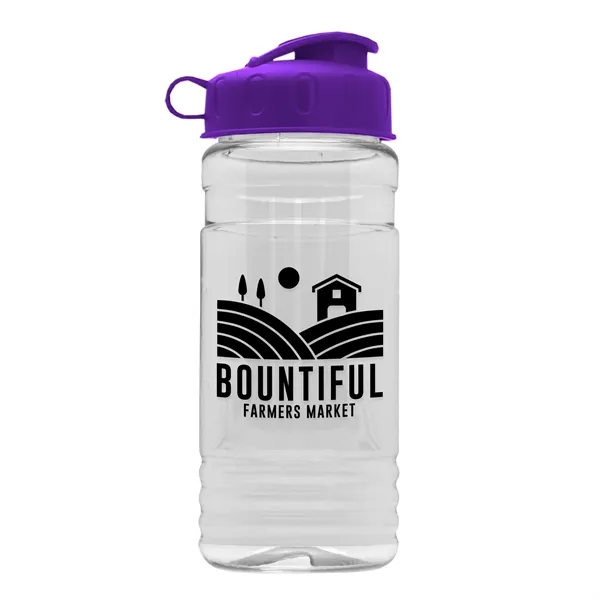 Transparent sports bottle, 20 oz. Straight-wall design with Flip Top Lid... from ASI 40480 Koozie Group