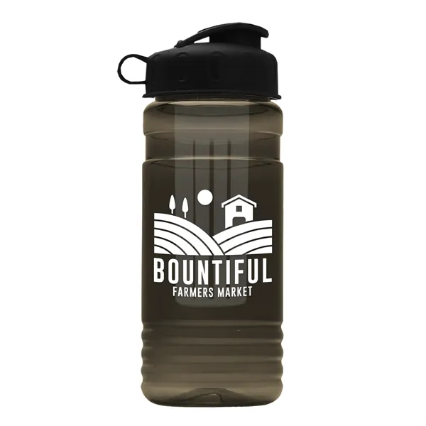 Transparent sports bottle, 20 oz. Straight-wall design with Flip Top Lid... from ASI 40480 Koozie Group
