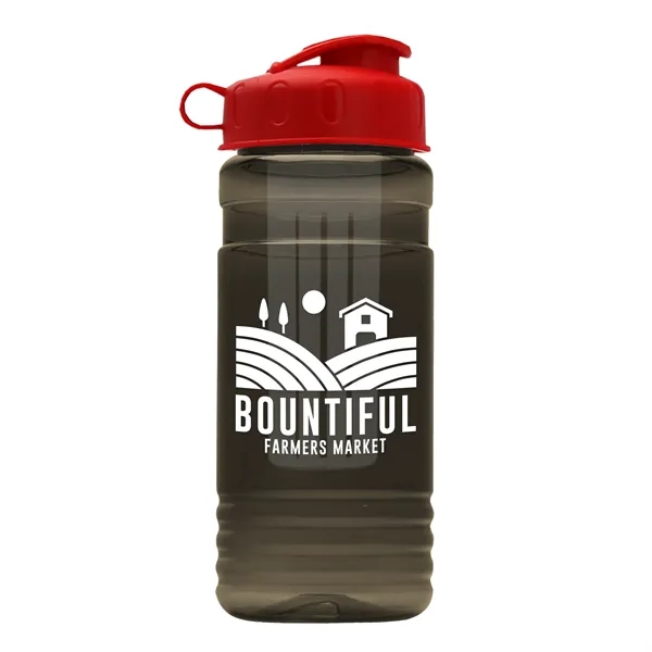 Transparent sports bottle, 20 oz. Straight-wall design with Flip Top Lid... from ASI 40480 Koozie Group