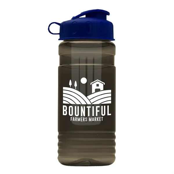 Transparent sports bottle, 20 oz. Straight-wall design with Flip Top Lid... from ASI 40480 Koozie Group