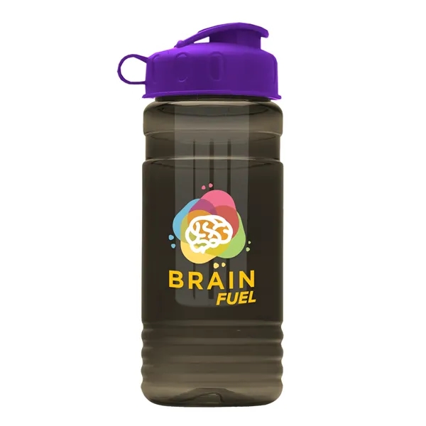 Transparent sports bottle, 20 oz. Straight-wall design with Flip Top Lid... from ASI 40480 Koozie Group