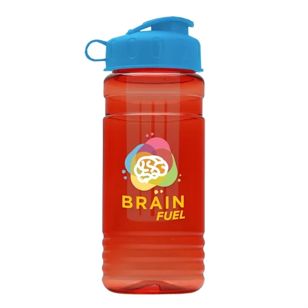 Transparent sports bottle, 20 oz. Straight-wall design with Flip Top Lid... from ASI 40480 Koozie Group