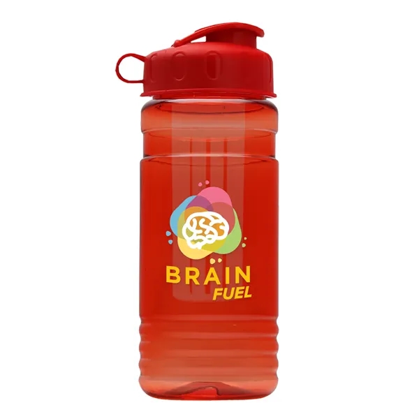 Transparent sports bottle, 20 oz. Straight-wall design with Flip Top Lid... from ASI 40480 Koozie Group