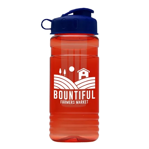 Transparent sports bottle, 20 oz. Straight-wall design with Flip Top Lid... from ASI 40480 Koozie Group