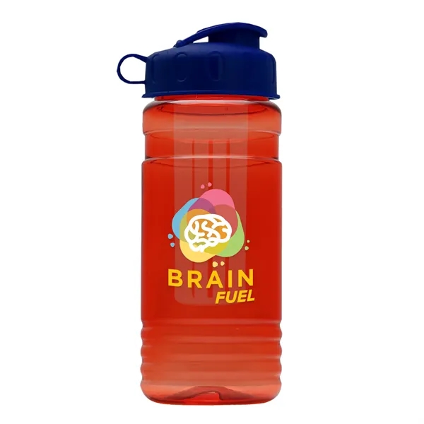 Transparent sports bottle, 20 oz. Straight-wall design with Flip Top Lid... from ASI 40480 Koozie Group