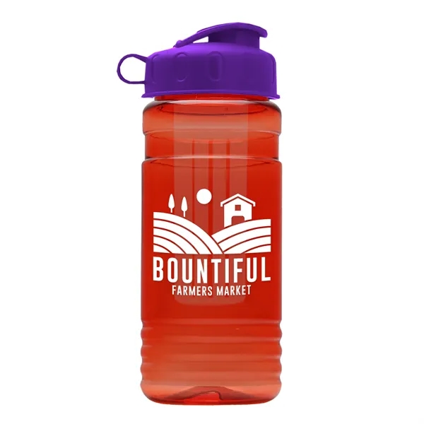 Transparent sports bottle, 20 oz. Straight-wall design with Flip Top Lid... from ASI 40480 Koozie Group