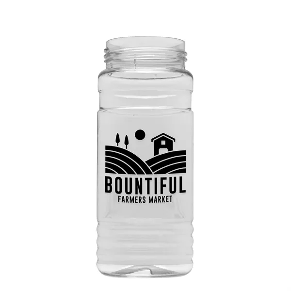 Transparent sports bottle, 20 oz. Straight-wall design with Flip Top Lid... from ASI 40480 Koozie Group
