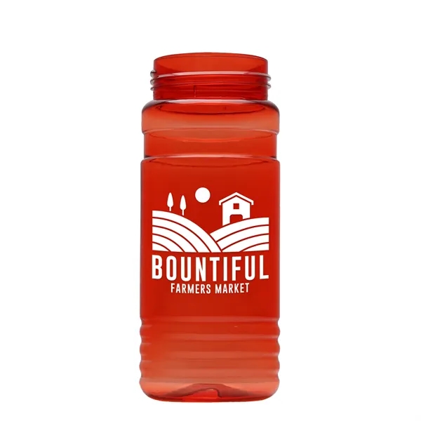 Transparent sports bottle, 20 oz. Straight-wall design with Flip Top Lid... from ASI 40480 Koozie Group