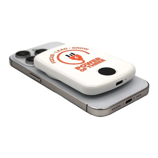 5,000mAh. 15 Watts. MagSafe-enabled. Combination wireless charger + power bank. Type-C... from ASI 62124 iClick, Inc.