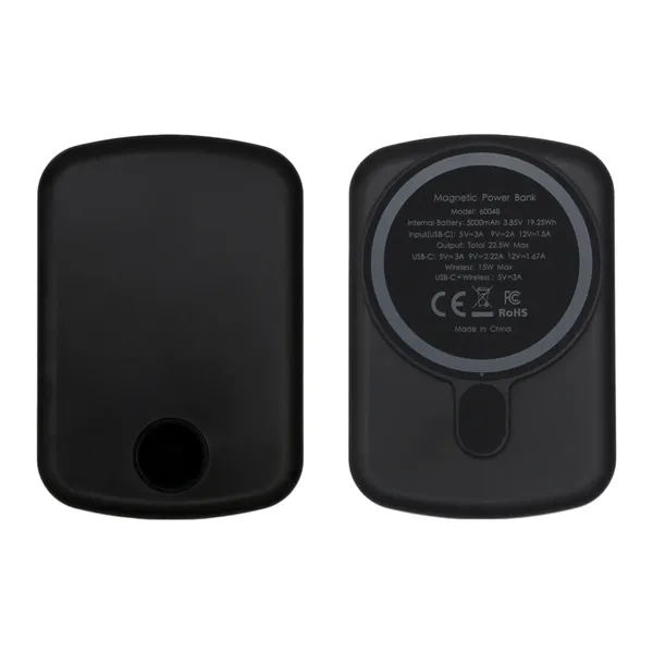 5,000mAh. 15 Watts. MagSafe-enabled. Combination wireless charger + power bank. Type-C... from ASI 62124 iClick, Inc.