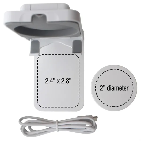 15 Watts. Made with 48% verified-recycled content. Adjustable, collapsible phone stand.... from ASI 62124 iClick, Inc.