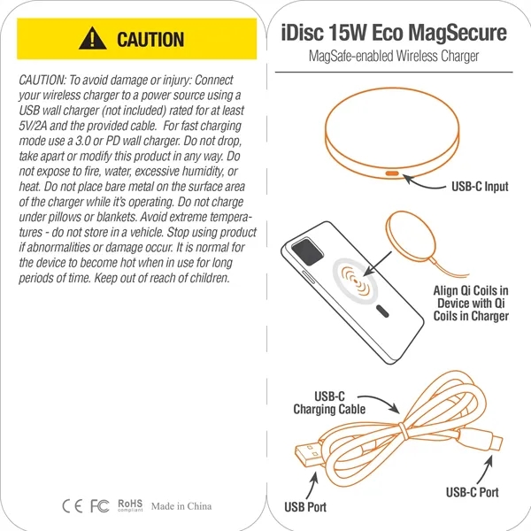 15 Watts. MagSafe-enabled. Made with 34% verified-recycled content. Charges any wireless-enabled... from ASI 62124 iClick, Inc.