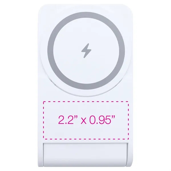 5,000mAh Battery. 5 Watts. MagSafe-enabled. Combination wireless charger + power bank.... from ASI 62124 iClick, Inc.