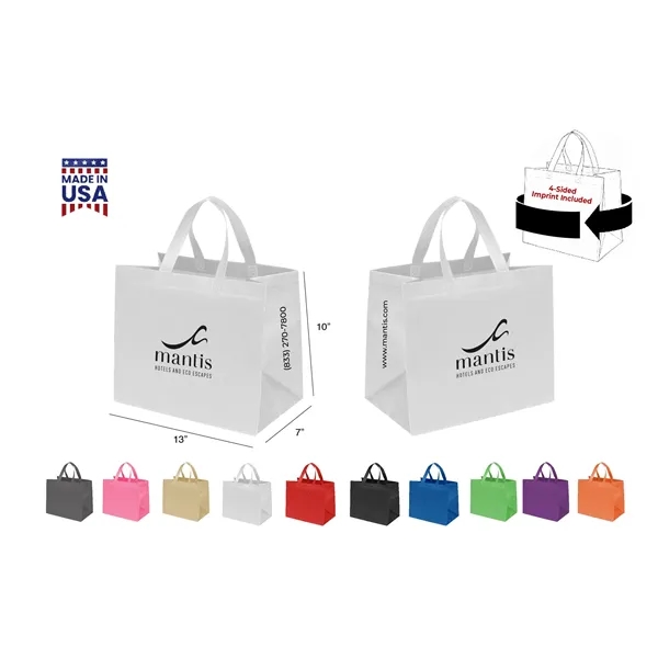 CUSTOM NON WOVEN TOTE - WRAP 4-SIDED PRINT INCLUDED... from ASI 30112 ACE Products