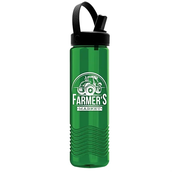 24 oz The Wave-Tritan Bottle with Flip Straw Swivel Handle Lid... from ASI 40480 Koozie Group