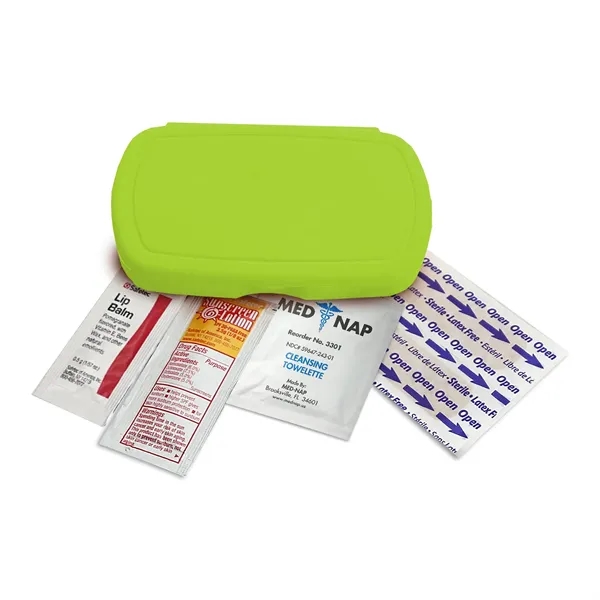 Summer first aid kit. Oval shape, pocket size, elegant details.... from ASI 40480 Koozie Group