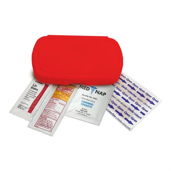 Summer first aid kit. Oval shape, pocket size, elegant details.... from ASI 40480 Koozie Group