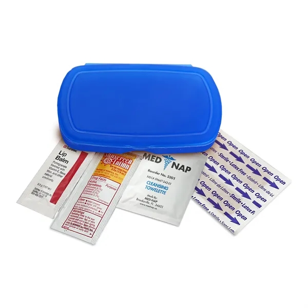 Summer first aid kit. Oval shape, pocket size, elegant details.... from ASI 40480 Koozie Group