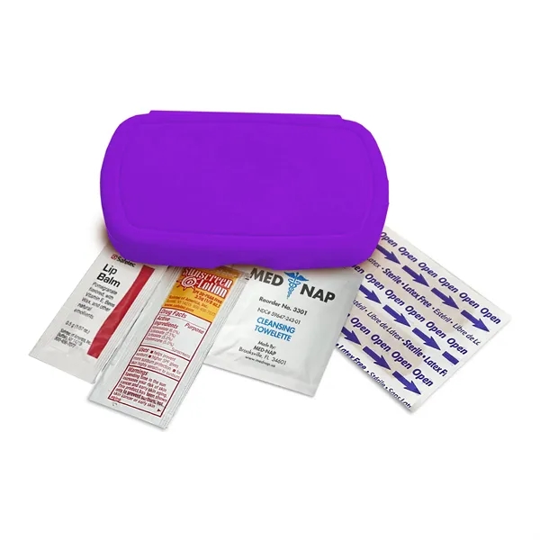 Summer first aid kit. Oval shape, pocket size, elegant details.... from ASI 40480 Koozie Group
