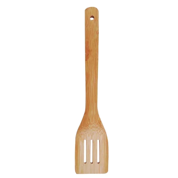 Bamboo Slotted Spatula with Handle Imprint... from ASI 40480 Koozie Group