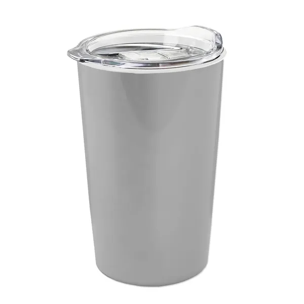 New 14 oz. Metalike Sentinel Tumbler with Clear Slide-Lid. Double-Wall Insulated... from ASI 40480 Koozie Group