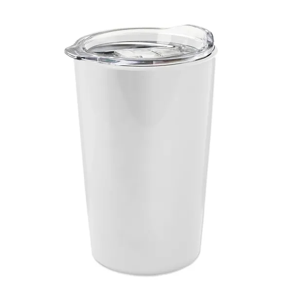New 14 oz. Metalike Sentinel Tumbler with Clear Slide-Lid. Double-Wall Insulated... from ASI 40480 Koozie Group