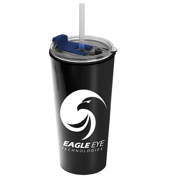 18 oz. Double-Wall Insulated Travel/ Coffee Cup with 2-in-1 Flip and... from ASI 40480 Koozie Group