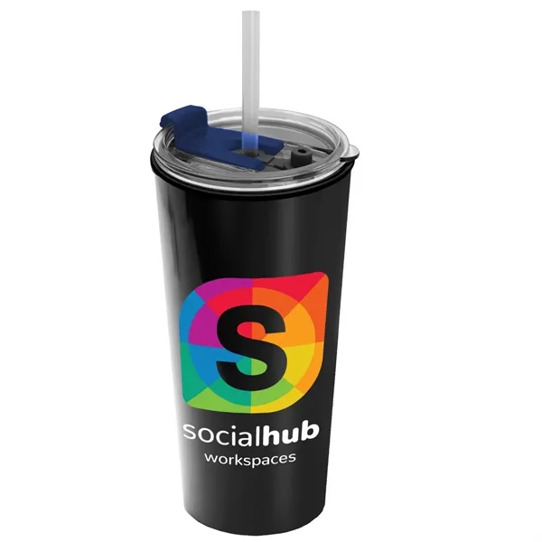 18 oz. Double-Wall Insulated Travel/ Coffee Cup with 2-in-1 Flip and... from ASI 40480 Koozie Group