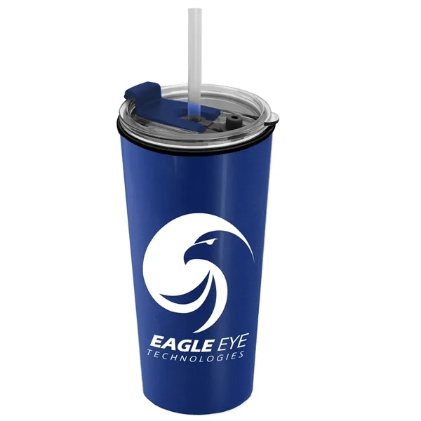 18 oz. Double-Wall Insulated Travel/ Coffee Cup with 2-in-1 Flip and... from ASI 40480 Koozie Group