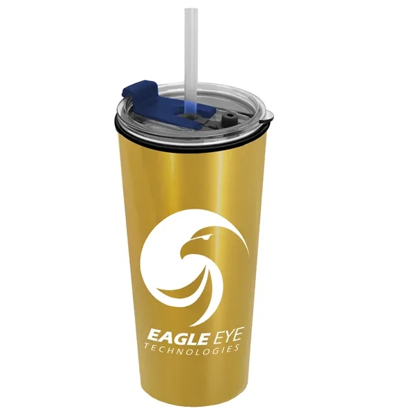 18 oz. Double-Wall Insulated Travel/ Coffee Cup with 2-in-1 Flip and... from ASI 40480 Koozie Group