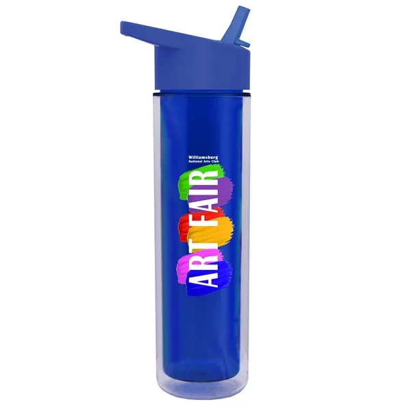 16 oz. Double Wall Insulated Bottle with Flip Straw Lid. Bottle... from ASI 40480 Koozie Group