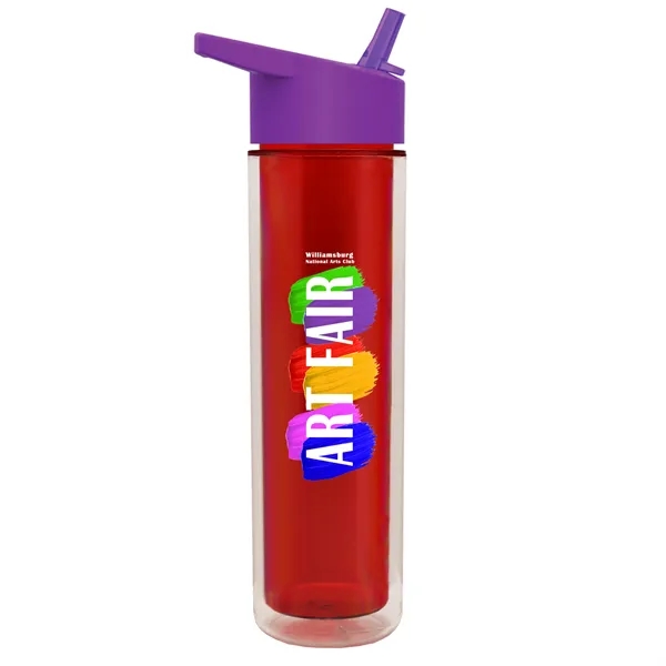 16 oz. Double Wall Insulated Bottle with Flip Straw Lid. Bottle... from ASI 40480 Koozie Group