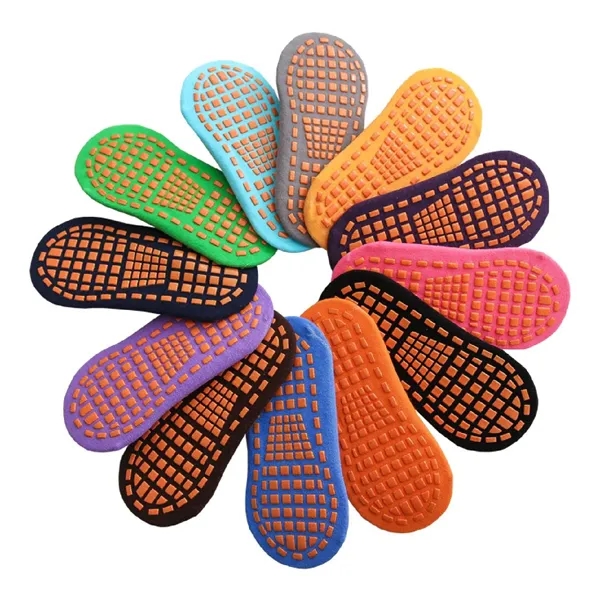 Anti slip cotton trampoline socks plus full color heat transfer on... from ASI 37218 Athena Promo (tm)