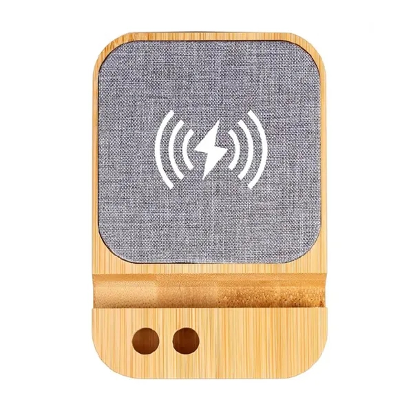 15W wireless charging desk organizer with cable kit made of bamboo... from ASI 37218 Athena Promo (tm)