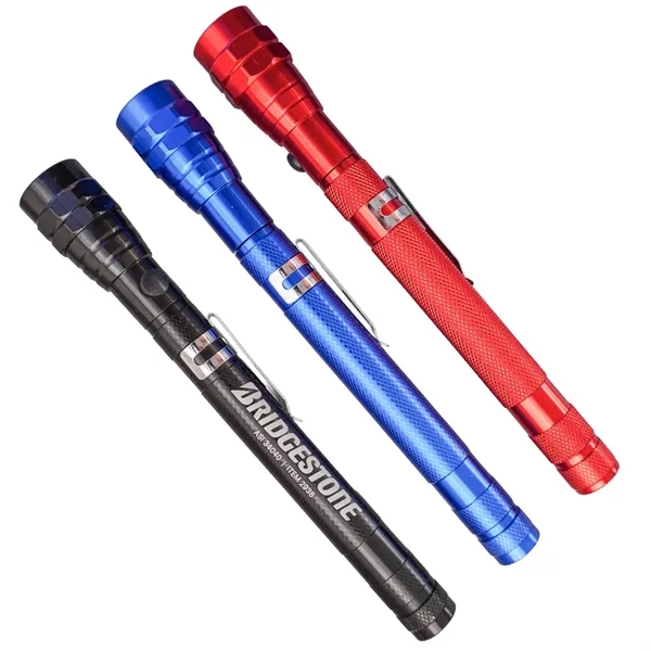 Metal body flashlight with magnetic base.... from ASI 34040 Alexander Mfg Co