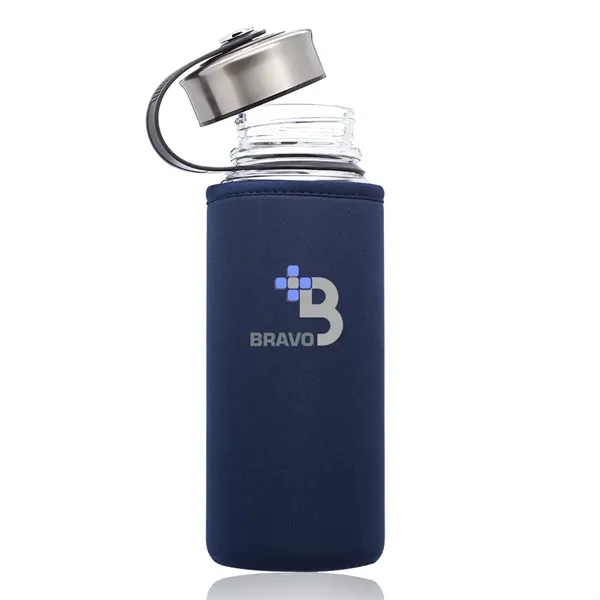 25 oz. Kangaroo glass bottle with black plastic lid all wrapped... from ASI 39552 BEL Promo