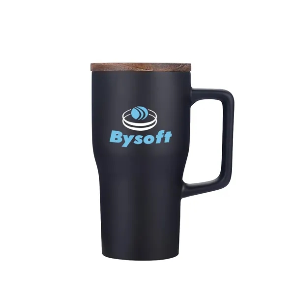 18 oz. Ceramic Mug With Wood Lid... from ASI 31517 Admart Products