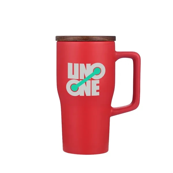 18 oz. Ceramic Mug With Wood Lid... from ASI 31517 Admart Products